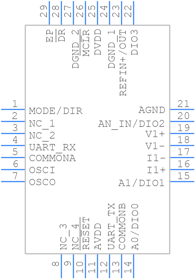 MCP39F501-E/MQ - Microchip - PCB symbol