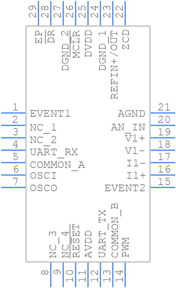 MCP39F511-E/MQ - Microchip - PCB symbol