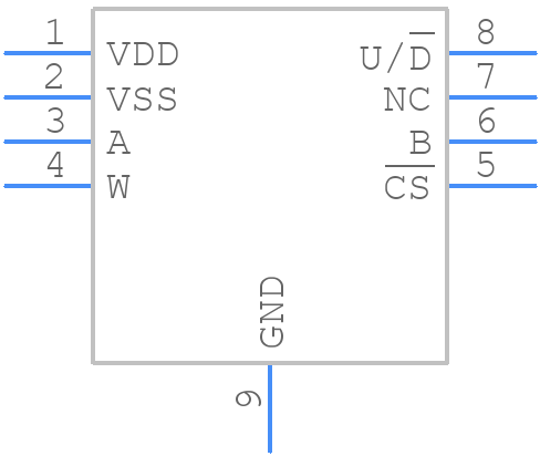 MCP4011T-202E/MC - Microchip - PCB symbol