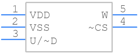 MCP4014T-202E/OT - Microchip - PCB symbol