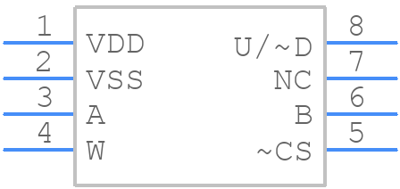 MCP4021-502E/SN - Microchip - PCB symbol