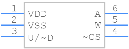 MCP4023T-502E/CH - Microchip - PCB symbol