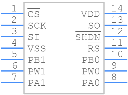 MCP42010-I/SL - Microchip - PCB symbol