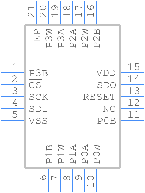 MCP4331-104E/ML - Microchip - PCB symbol