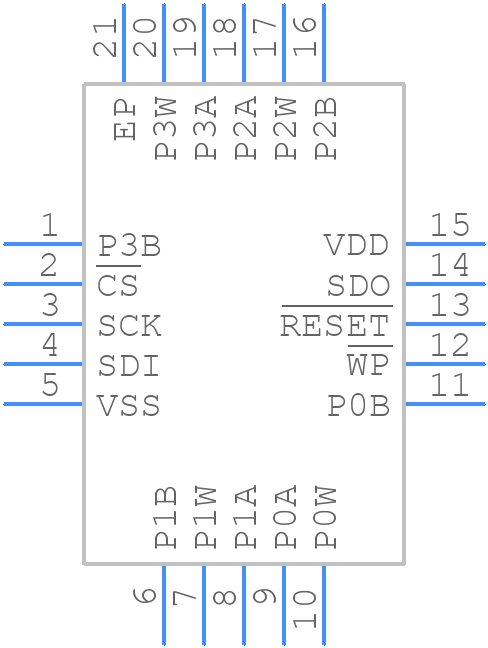 MCP4361-503E/ML - Microchip - PCB symbol