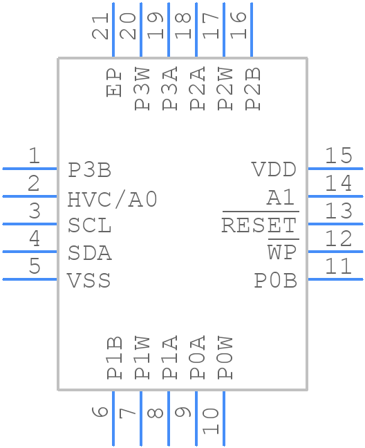 MCP4461-104E/ML - Microchip - PCB symbol