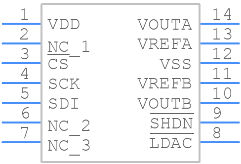 MCP4912-E/SL - Microchip - PCB symbol