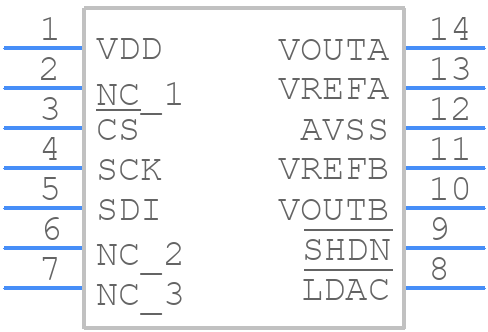 MCP4922-E/ST - Microchip - PCB symbol