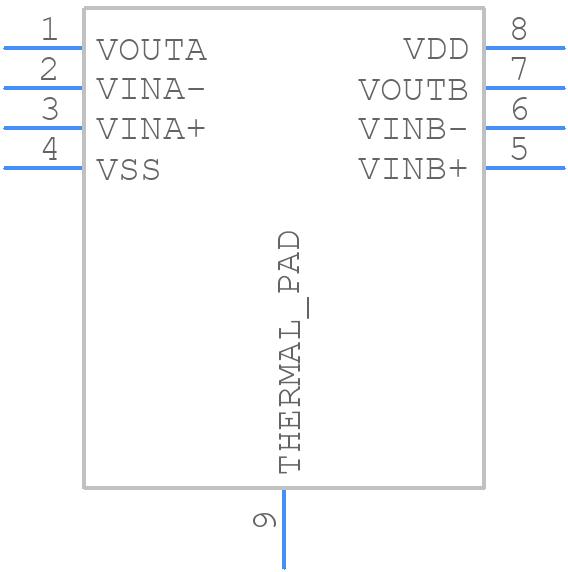 MCP622-E/MF - Microchip - PCB symbol