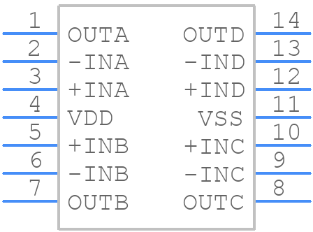 MCP6564-E/ST - Microchip - PCB symbol