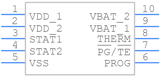 MCP73833-BZI/UN - Microchip - PCB symbol