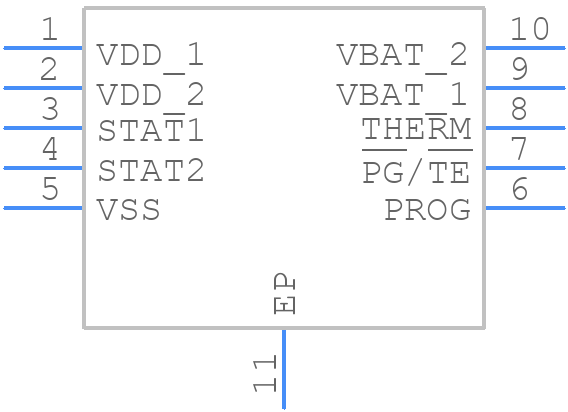 MCP73833-CNI/MF - Microchip - PCB symbol