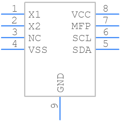 MCP7940MT-I/MNY - Microchip - PCB symbol