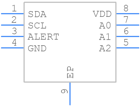 MCP9804T-E/MC - Microchip - PCB symbol