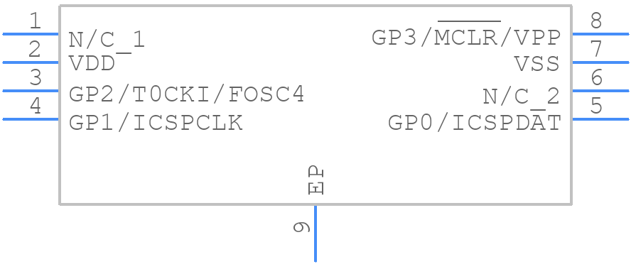 PIC10F202T-I/MC - Microchip - PCB symbol