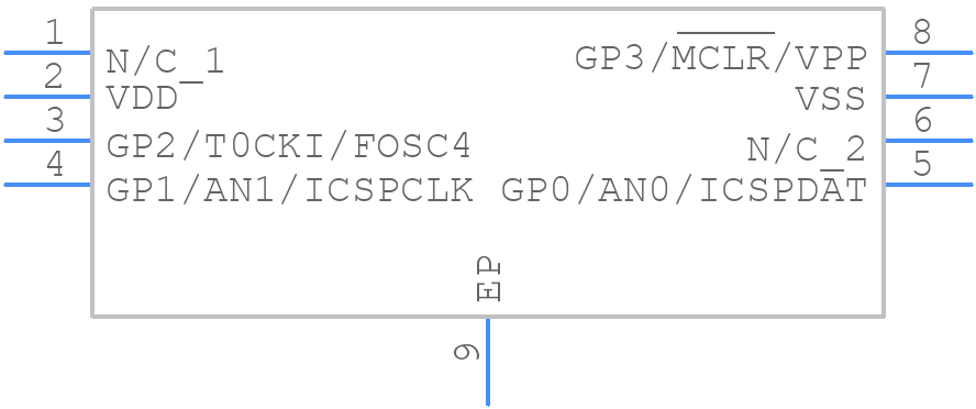 PIC10F220T-I/MC - Microchip - PCB symbol