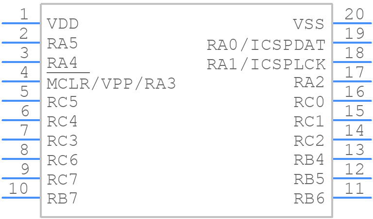 PIC16LF1829-I/SO - Microchip - PCB symbol