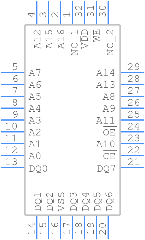 SST39SF010A-70-4I-NHE - Microchip - PCB symbol