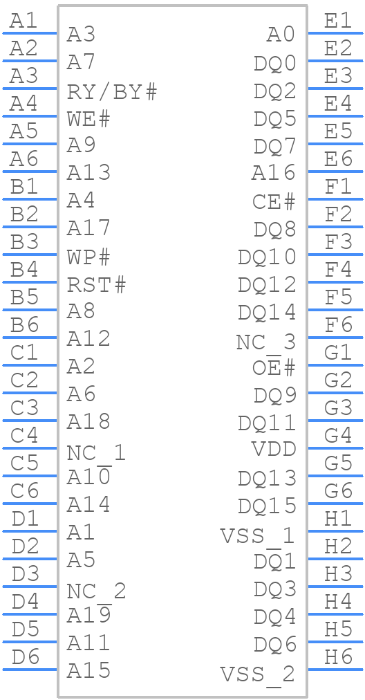 SST39VF1601C-70-4C-B3KE - Microchip - PCB symbol