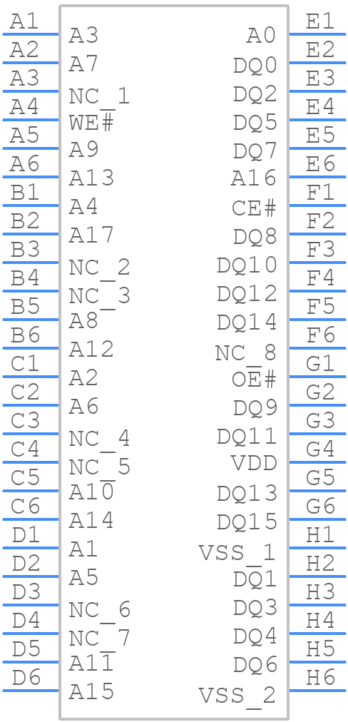 SST39VF400A-70-4I-B3KE - Microchip - PCB symbol