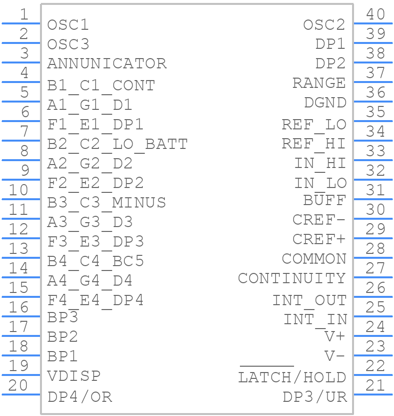 TC7129CPL - Microchip - PCB symbol