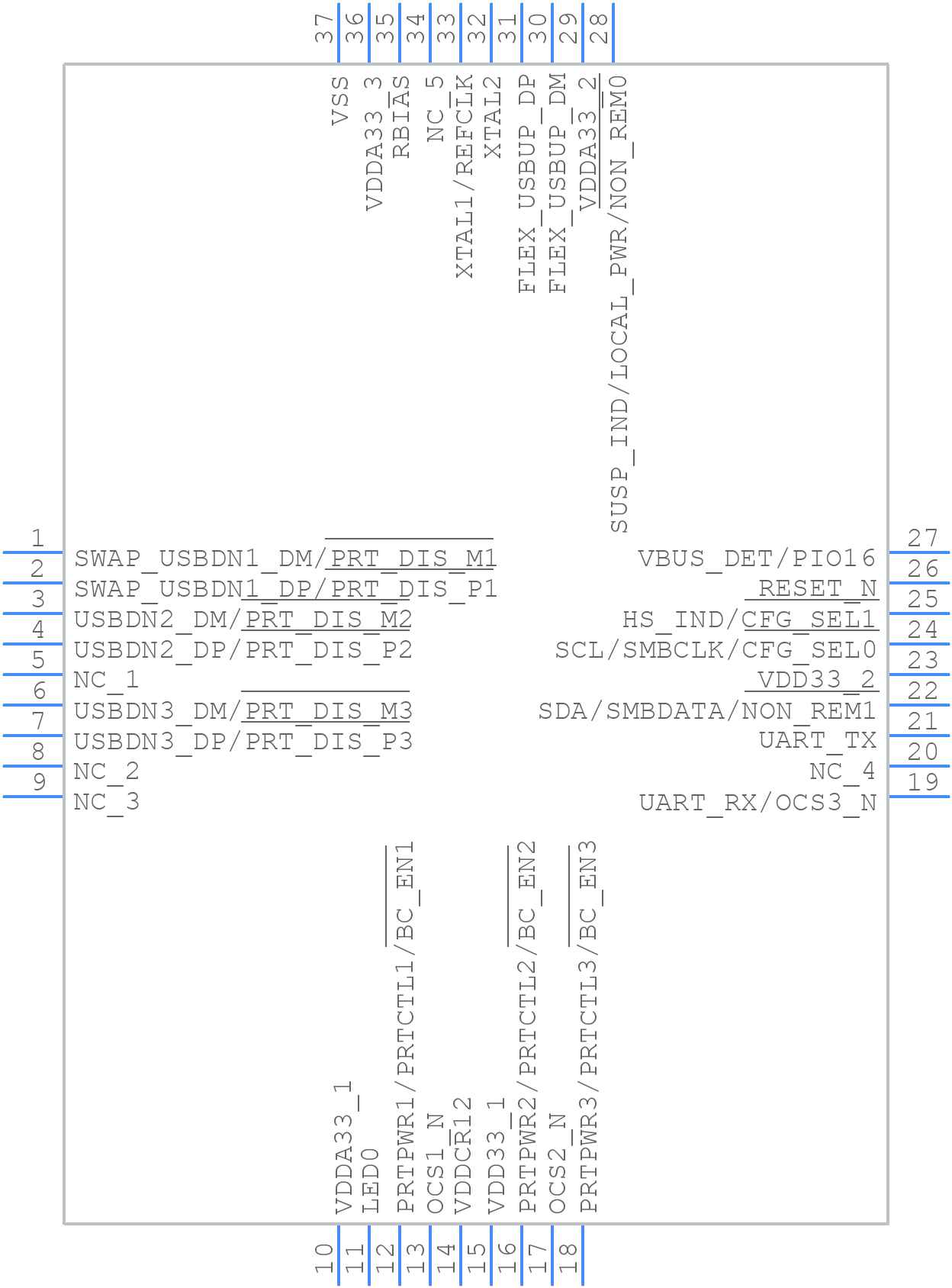 USB2533-1080AEN - Microchip - PCB symbol