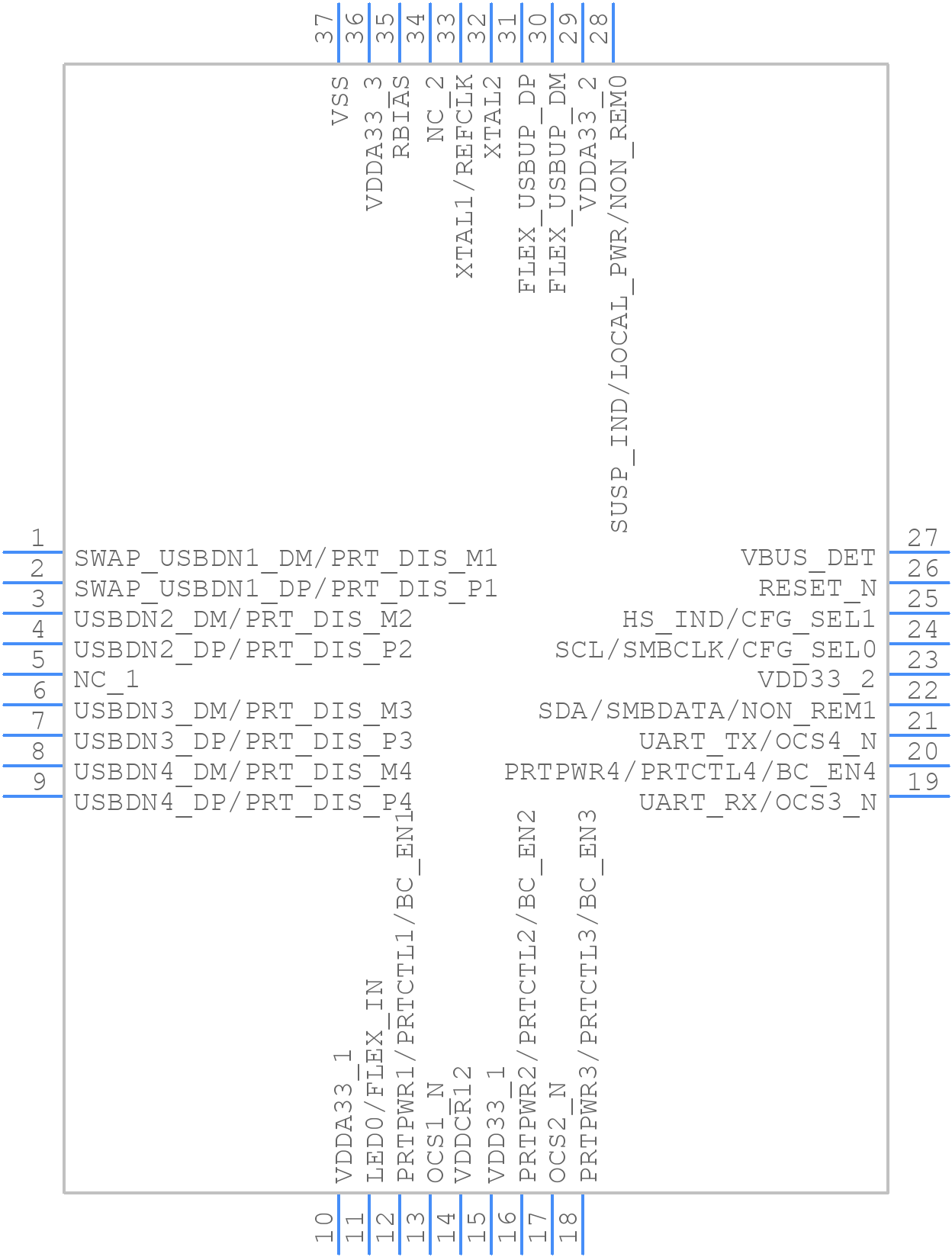 USB2534-1080AEN - Microchip - PCB symbol
