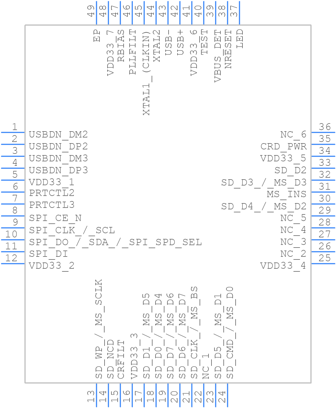 USB2641-HZH-02 - Microchip - PCB symbol