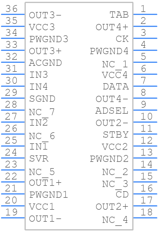 TDA7569BLVPD - STMicroelectronics - PCB symbol