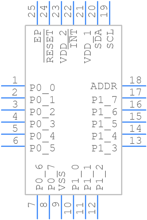 PI4IOE5V6416ZDEX - Diodes Incorporated - PCB symbol