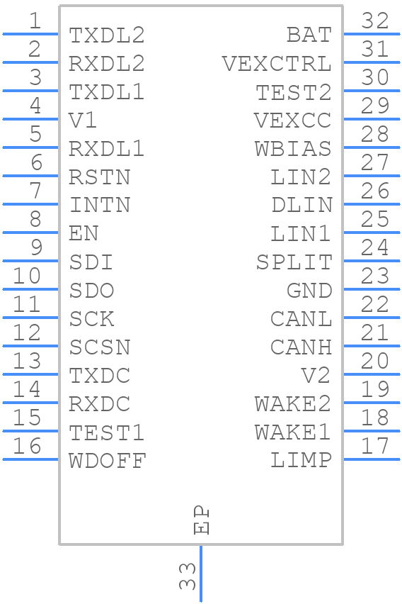 UJA1078ATW/5V0/WDJ - NXP - PCB symbol
