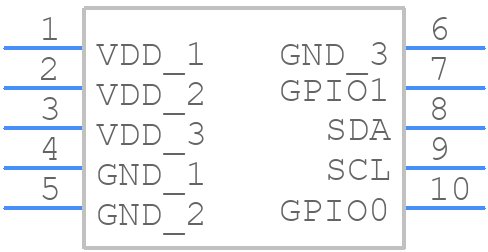 MAX30208CLB+T - Analog Devices - PCB symbol