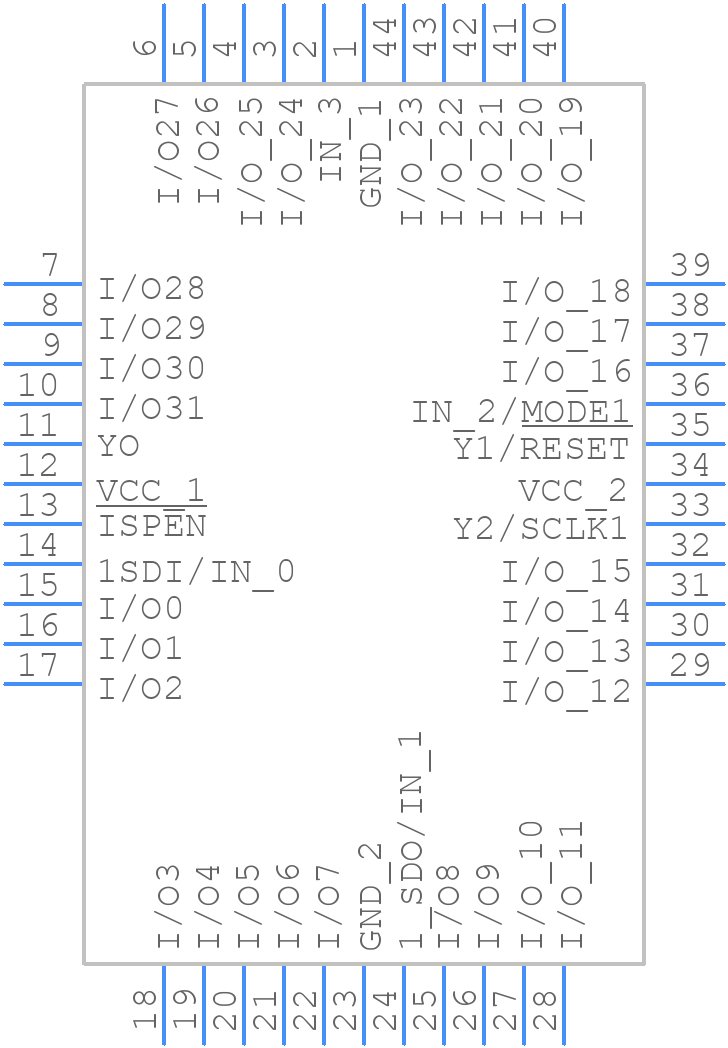 ispLSI 1016-60LJ - Lattice Semiconductor - PCB symbol