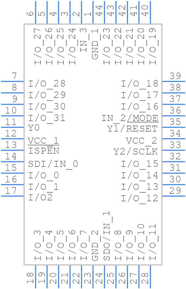 ISPLSI 1016-80LJ - Lattice Semiconductor - PCB symbol