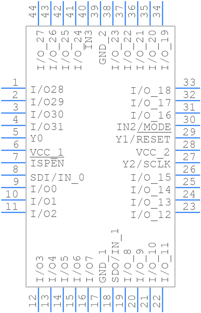 ispLSI 1016-90LT44 - Lattice Semiconductor - PCB symbol