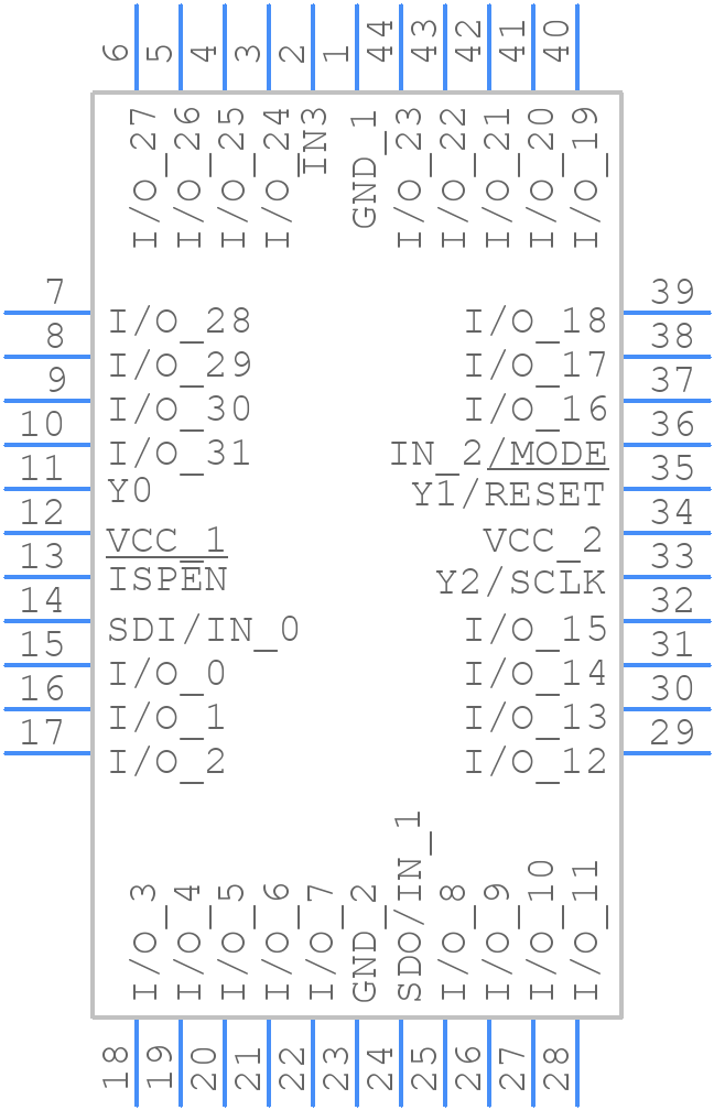 ispLSI 1016-90LJ - Lattice Semiconductor - PCB symbol