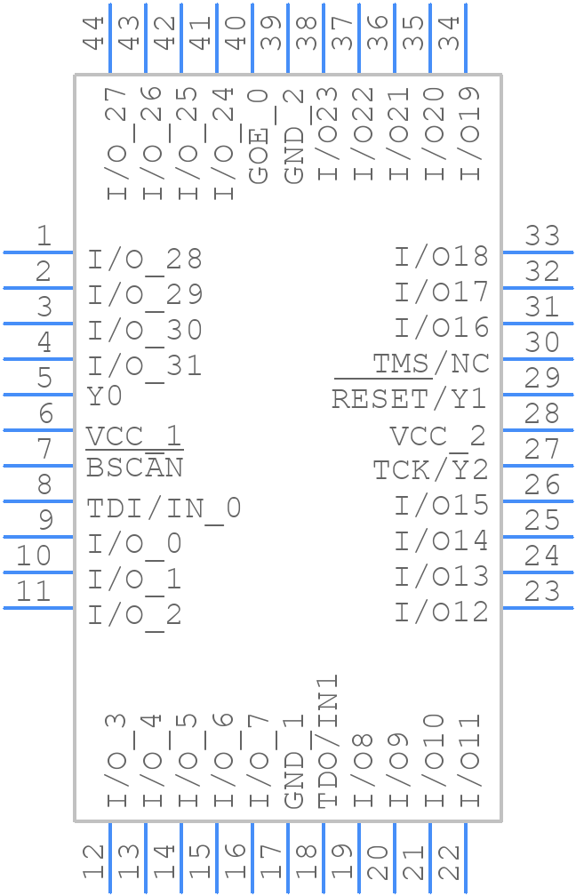 ispLSI 2032E-200LT44 - Lattice Semiconductor - PCB symbol
