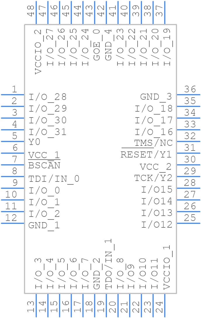 ispLSI 2032E-225LT48 - Lattice Semiconductor - PCB symbol