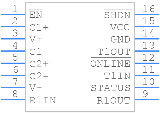 SP3221EEY-L/TR - MaxLinear, Inc. - PCB symbol