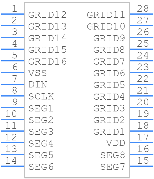 TM1640 - Shenzhen Titan Micro Elec - PCB symbol