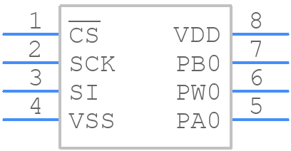MCP41100-E/P - Microchip - PCB symbol