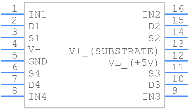 DG211CJZ - Renesas Electronics - PCB symbol