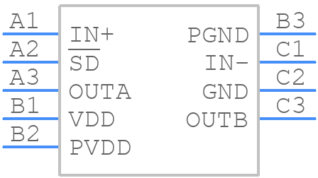 LM48311TLX/NOPB - Texas Instruments - PCB symbol