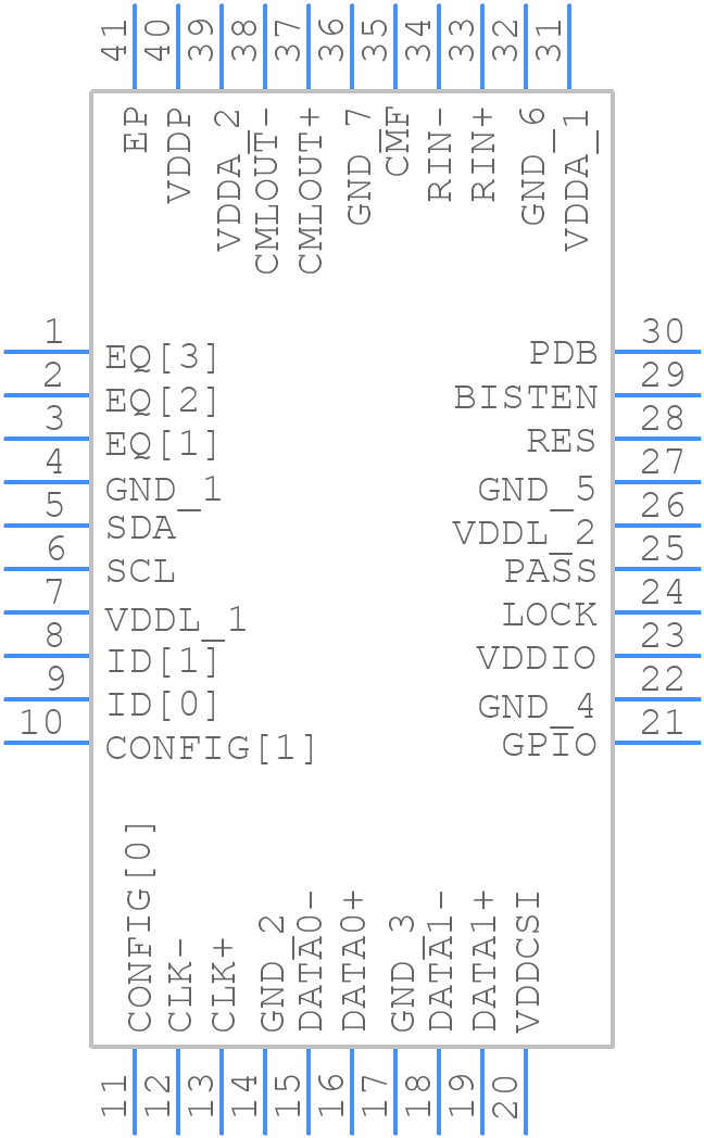 DS90UR910QSQX/NOPB - Texas Instruments - PCB symbol