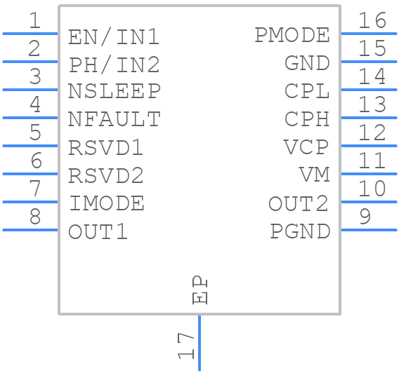 DRV8876NPWPT - Texas Instruments - PCB symbol