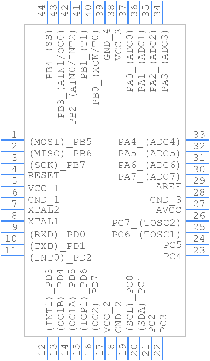 ATMEGA8535L-8AU - Microchip - PCB symbol