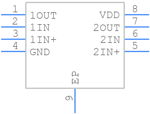 TLC082CDGN - Texas Instruments - PCB symbol