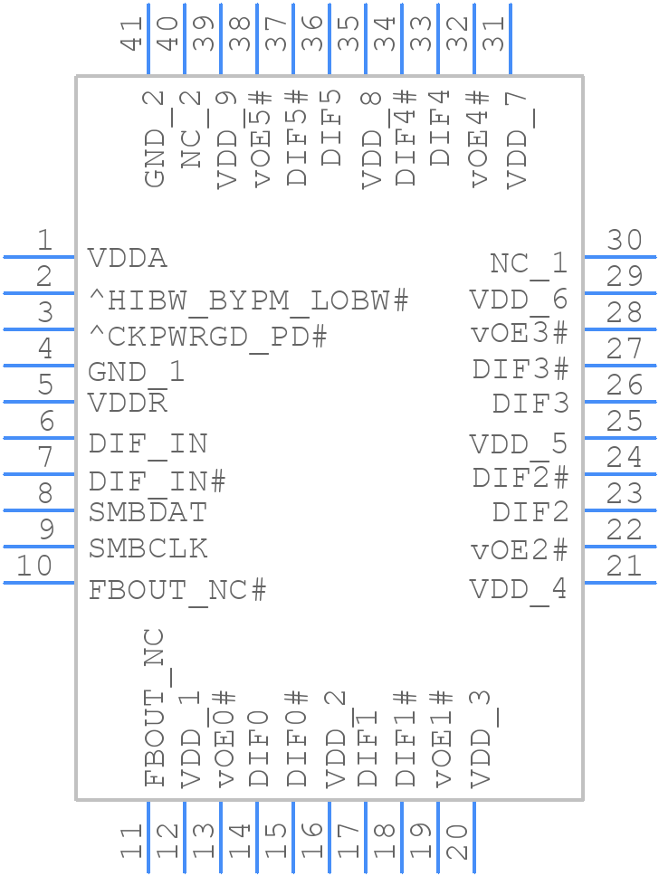 9ZXL0631EKILFT - Renesas Electronics - PCB symbol