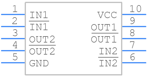 MAX9376EUB+T - Analog Devices - PCB symbol