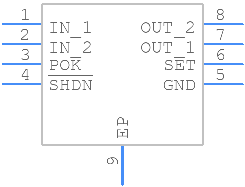 MAX1806EUA15+T - Analog Devices - PCB symbol